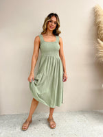 Ochre Dress - Green