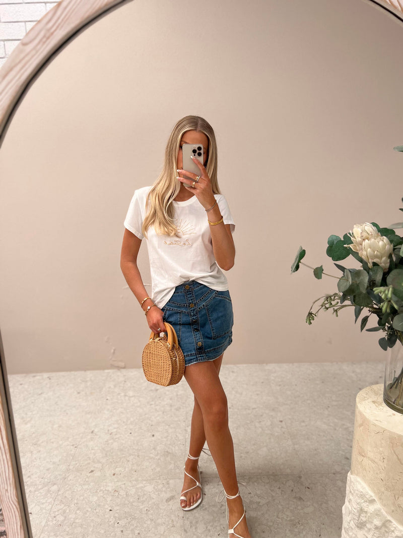 Upper Hand Denim Skirt