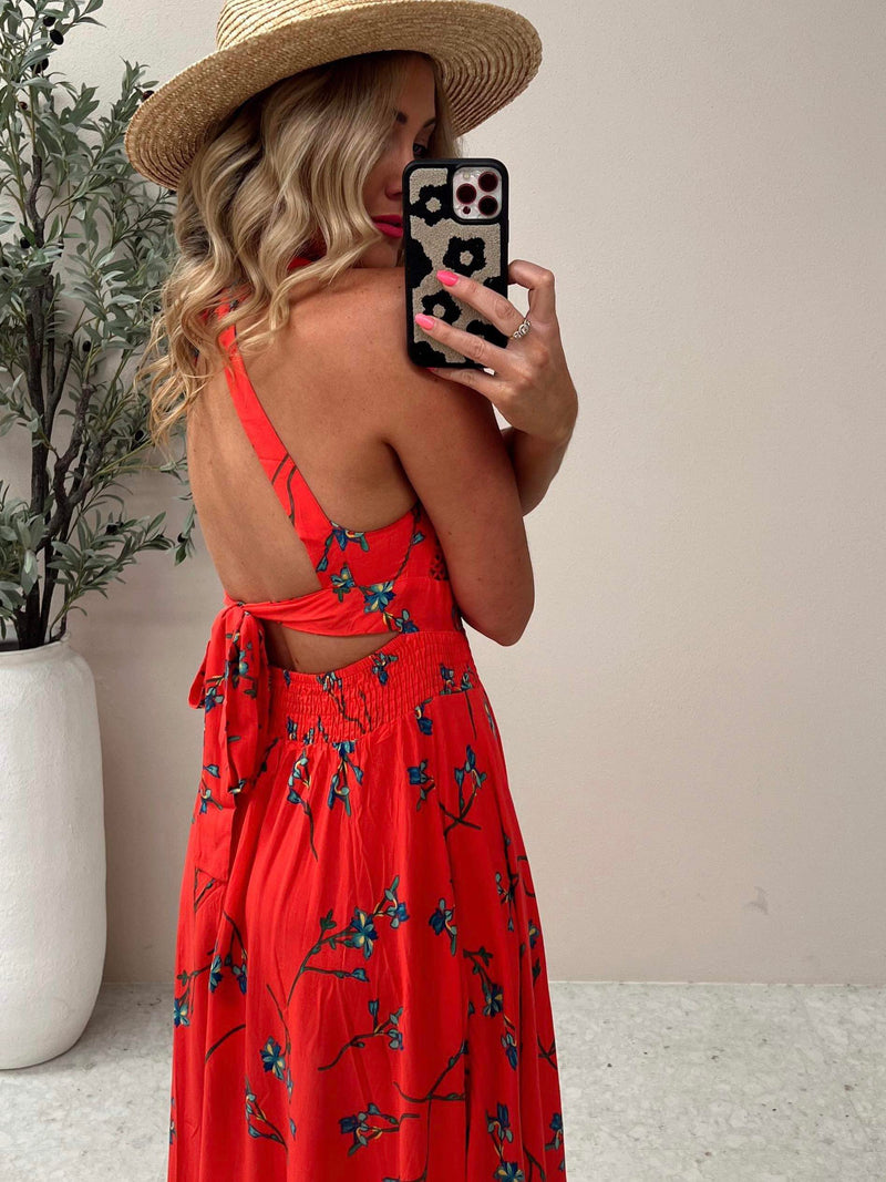 Babylon Print Maxi - Red