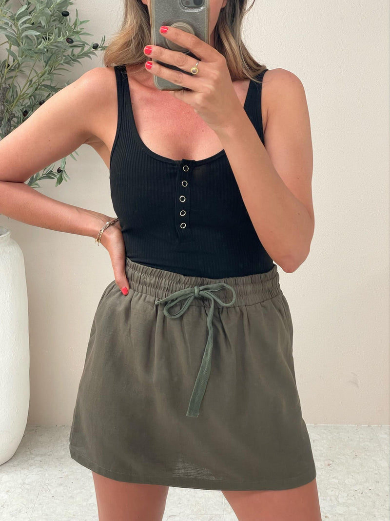 Henley Skirt - Khaki