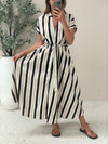 Raye Striped Linen Midi