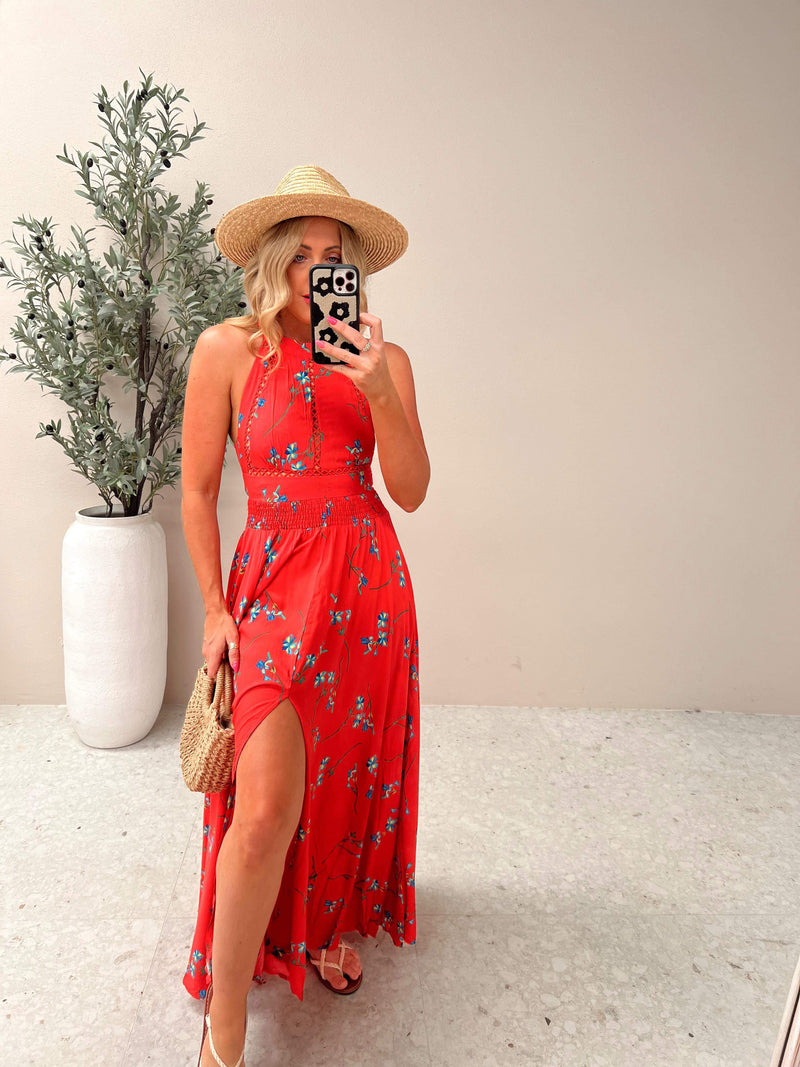 Babylon Print Maxi - Red
