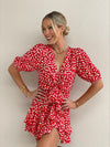 Bellany Dress - Red Floral