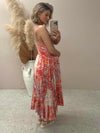 Arabell Dress - Red & Orange
