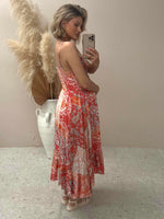 Arabell Dress - Red & Orange