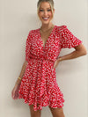 Bellany Dress - Red Floral