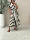 Raye Striped Linen Midi