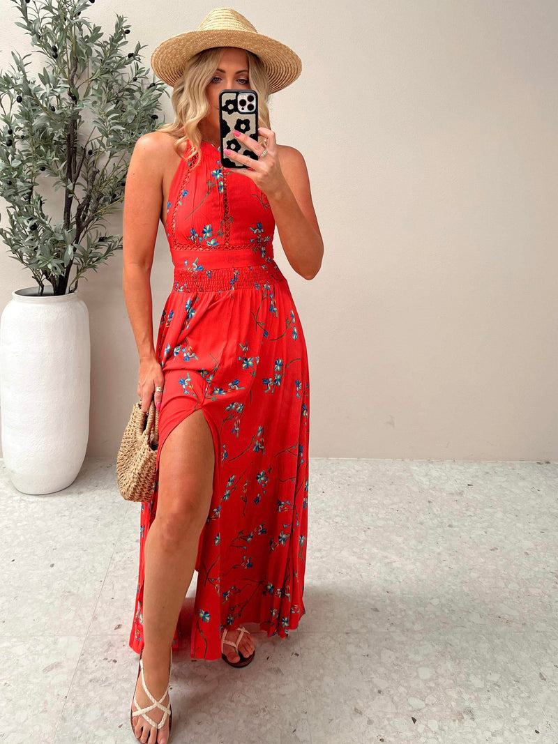 Babylon Print Maxi - Red