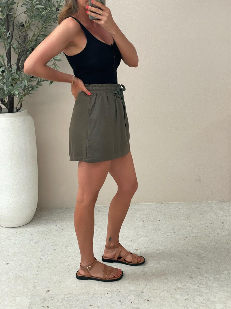 Henley Skirt - Khaki