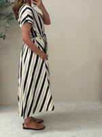 Raye Striped Linen Midi