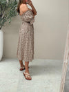 Mango Midi Dress - Tan Floral