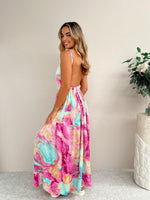 Knoa Maxi Dress - Pink Marble