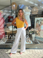 Thilda Linen Pant - White