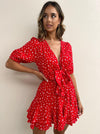 The Bellany Dress - Red Ditzy Floral