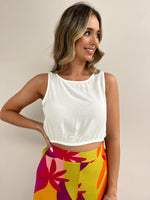 Santa Fe Woven Tank - White