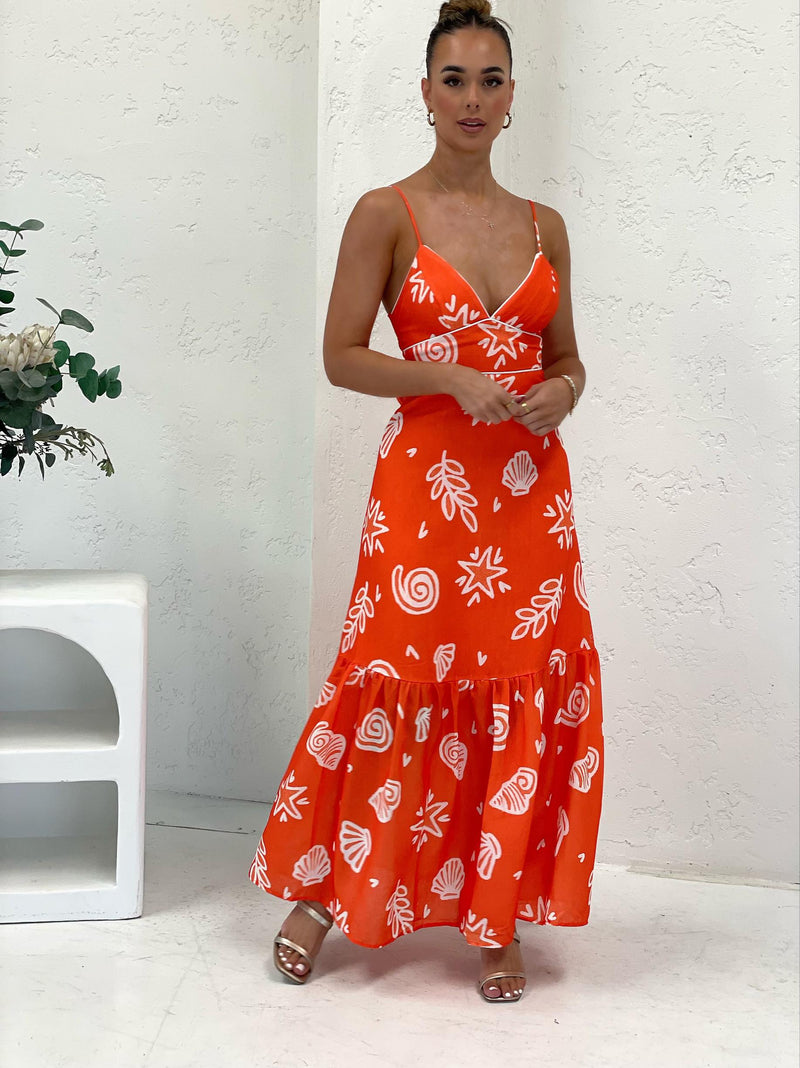 Erika Maxi Dress - Orange