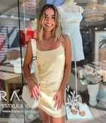 Xavi Linen Dress - Straw