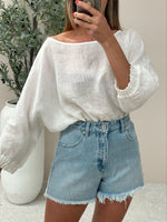 Zoli Linen Top - White
