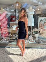 Lyra Linen Dress - Black
