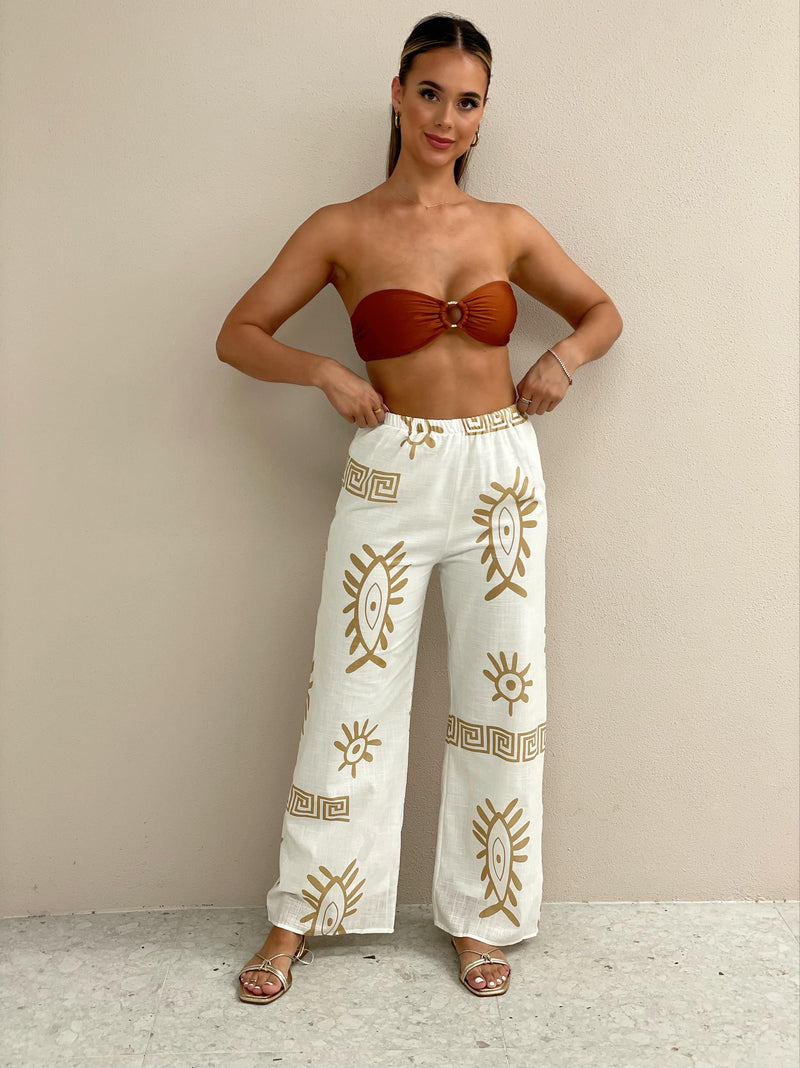 The Aztec Pant Set - Tan