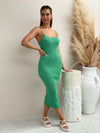Greta Knit Midi Dress - Light Green