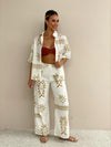 The Aztec Pant Set - Tan