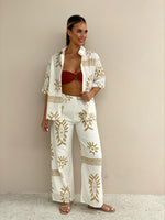 The Aztec Pant Set - Tan