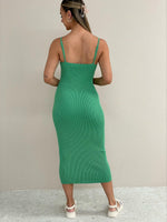 Greta Knit Midi Dress - Light Green