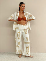 The Aztec Pant Set - Tan