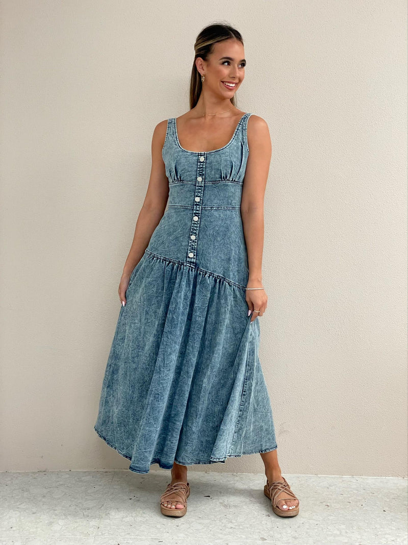 Rayla Maxi Denim Dress