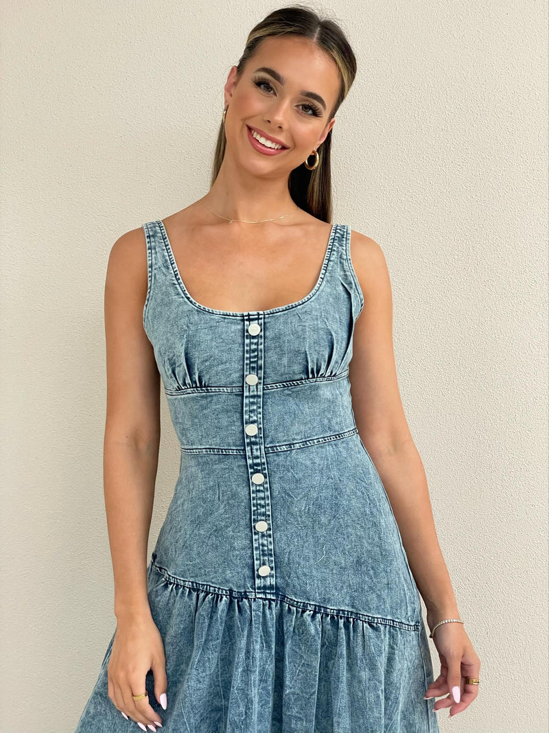 Rayla Maxi Denim Dress