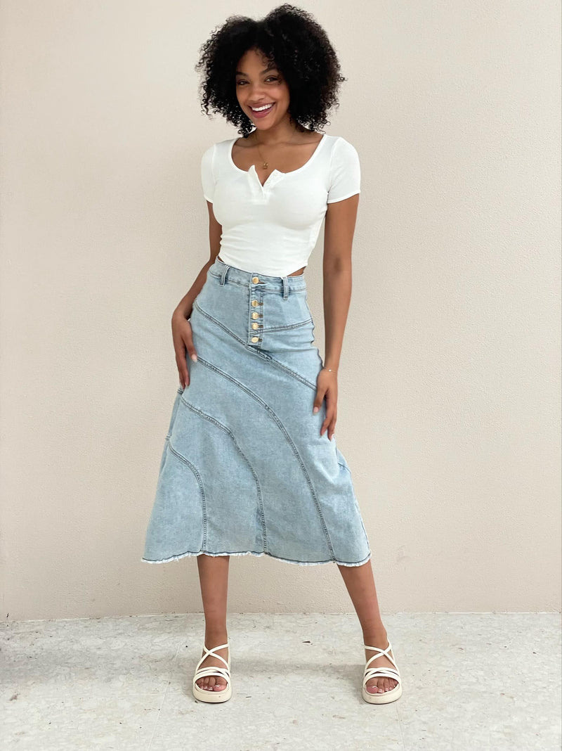 Macey Denim Skirt