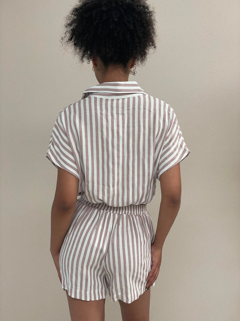 Cheri Shorts - Blush Stripe