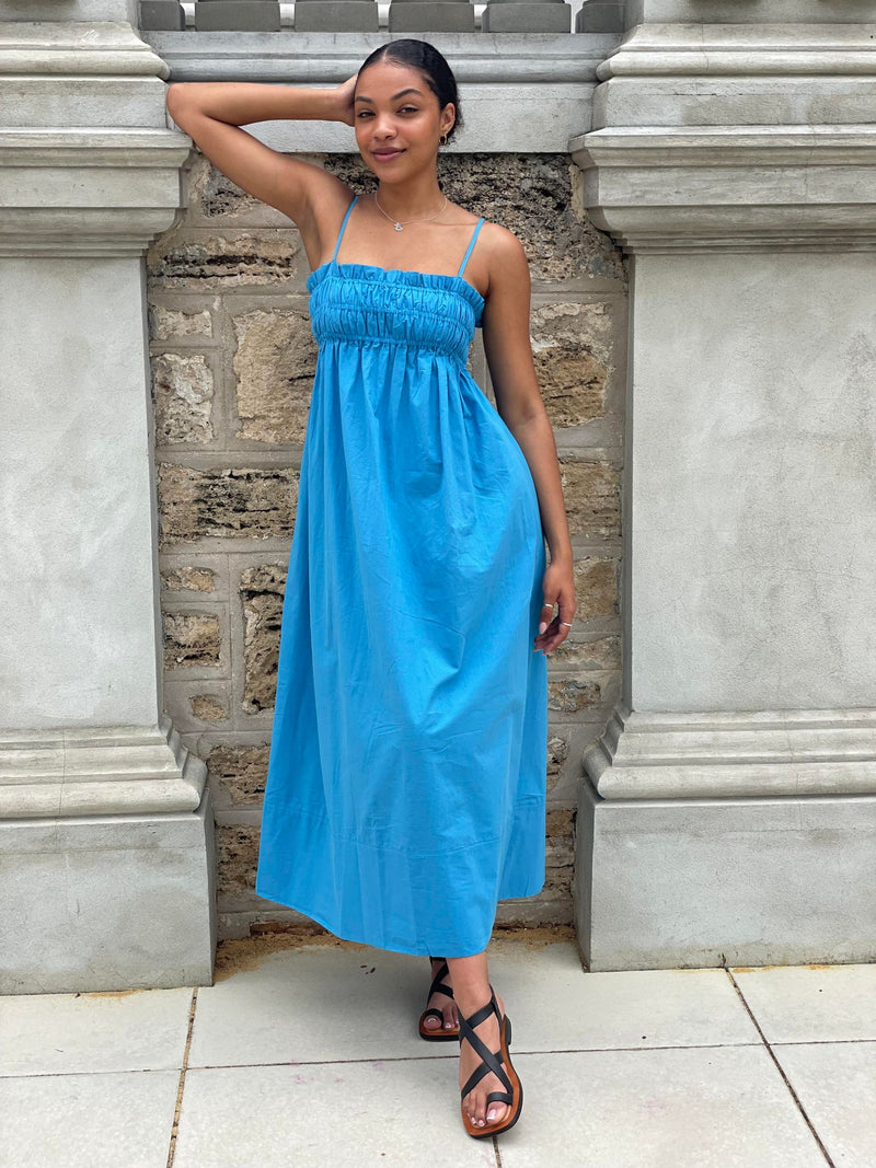 Nina Midi Dress- Blue