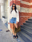 MARCELLO CROCHET TOP - CREAM