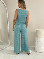 The Glider Pant - Ditzy Green