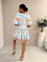 Rhodes Petal Print Mini Dress