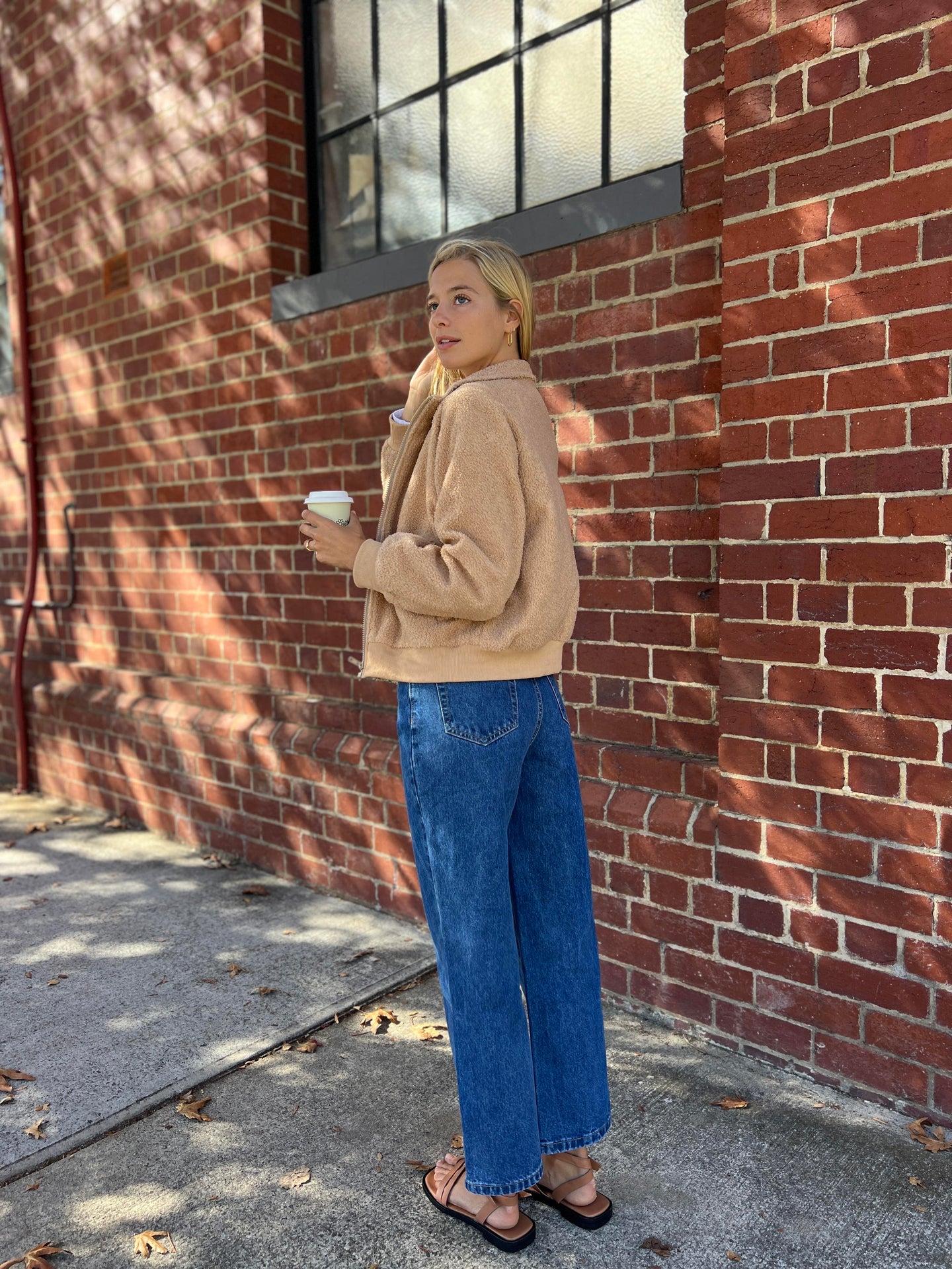 FLORENCE TEDDY JACKET- BISCUIT