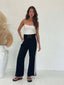 LILA STRIPED PANT - BLACK