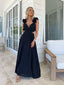 THE LACE UP BACK MAXI DRESS - BLACK