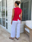 HIGH TIME LINEN TOP