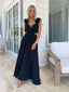 THE LACE UP BACK MAXI DRESS - BLACK