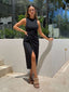 RACHEL LONG DRESS - BLACK