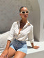 HARRISON BLOUSE - OAT WHITE