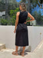 RACHEL LONG DRESS - BLACK