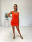 DIDI LINEN DRESS - CORAL