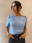 ROWIE KNITTED TEE - BLUE