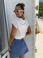 MAURICE DENIM SKIRT - MID BLUE