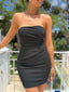 LEMON DROP MINI DRESS - BLACK