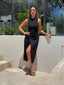 RACHEL LONG DRESS - BLACK